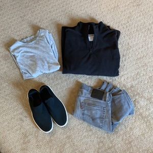 Old Navy 1/4 zip Black Fleece Pull Over (Bundle and save)